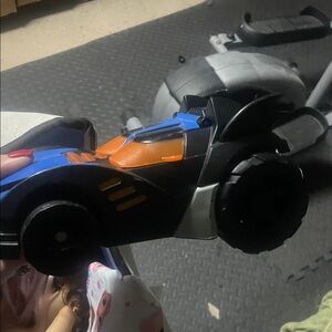 Batman Black and Blue Toy Car with Orange Accents